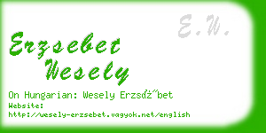 erzsebet wesely business card